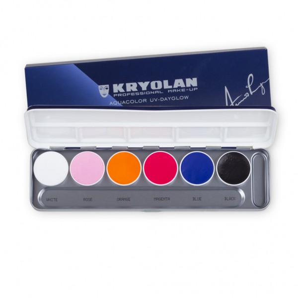 Aquacolor UV-Dayglow Palette 6 Farben NEO