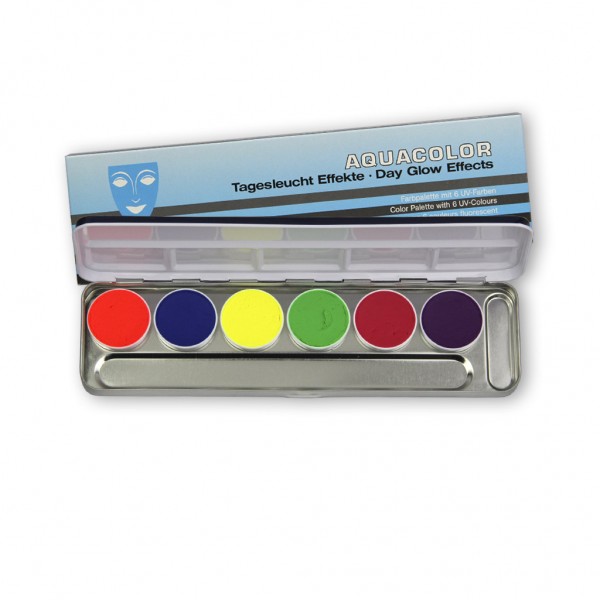 Aquacolor UV-Dayglow Palette 6 Farben